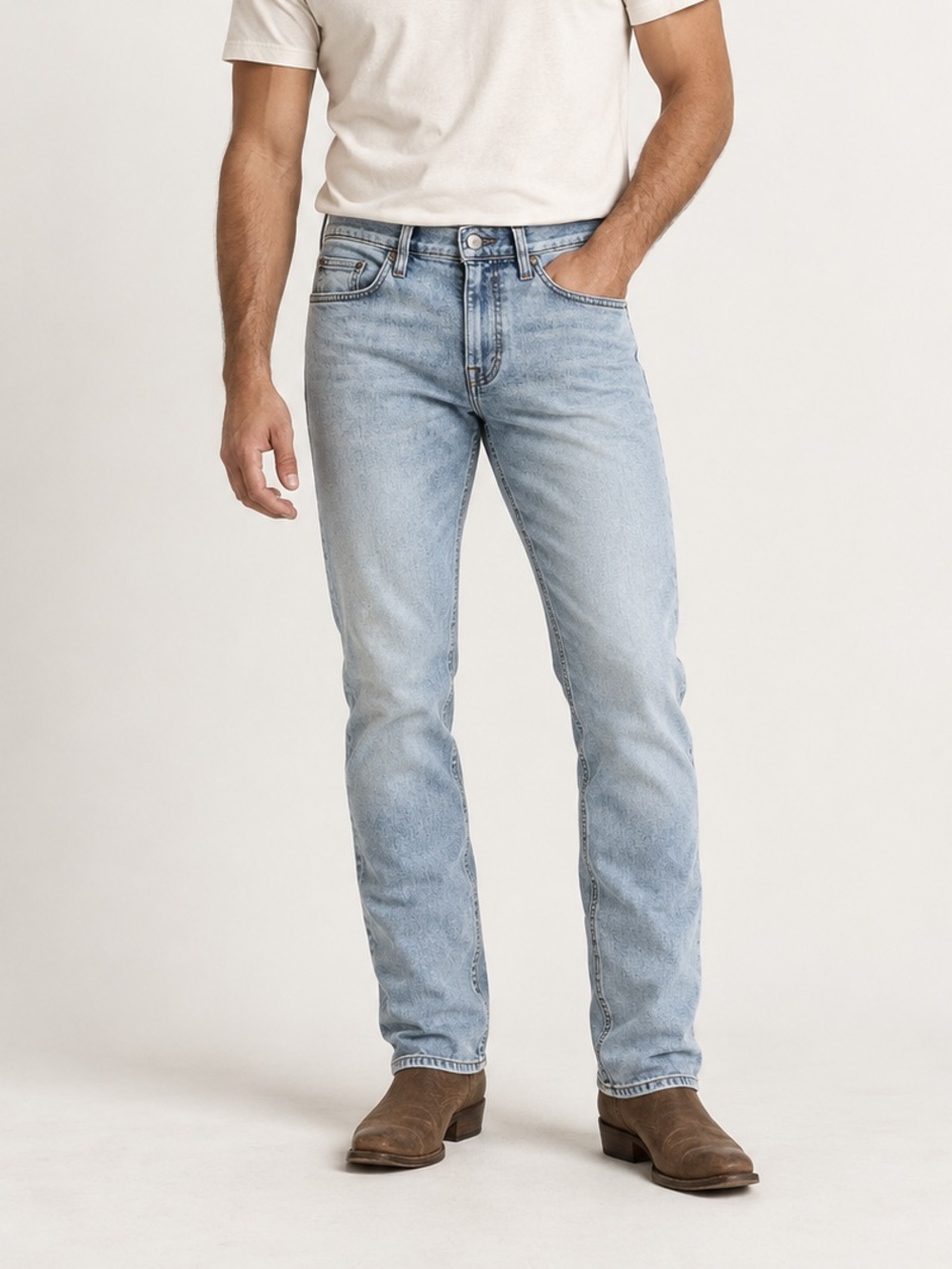 Tecovas Slim Jean Men’s 30x30 Light Blue Stretch Western Cowboy Jeans NWT